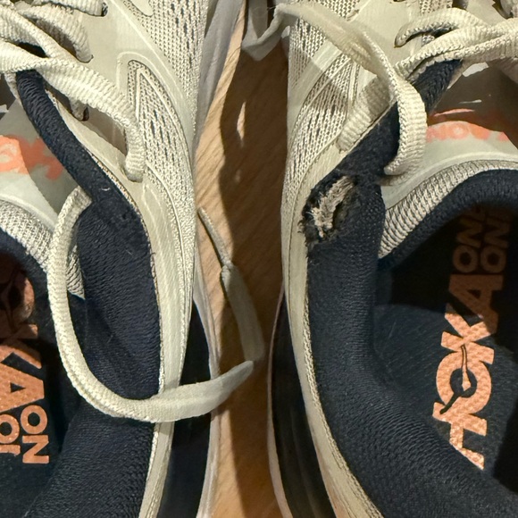 Hoka One One Bondi 7 Lunar Rock Black Iris Grey and Blue Tennis Running Shoes 9 - Picture 3 of 7